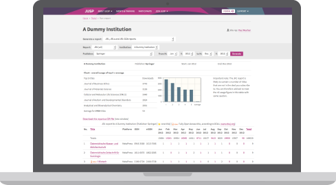Screenshot of JUSP home page